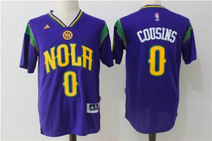 Maillot De Basket New Orleans Pelicans DeMarcus Cousins 0 Tissus Sportif Fans Edition Bleu Fonce